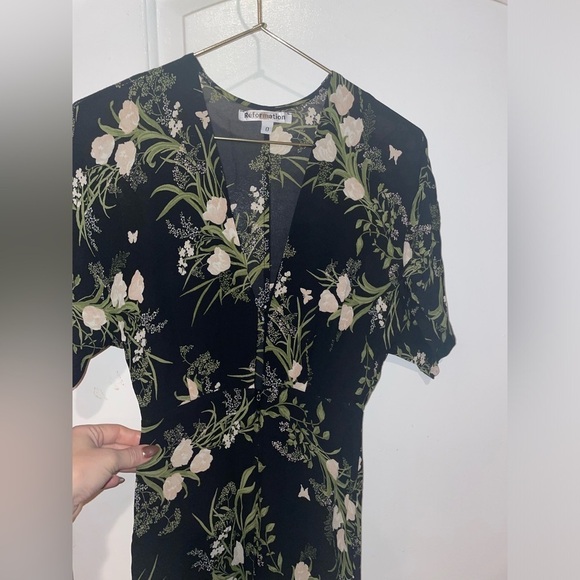 New! Reformation Arielle Lemongrass Deep V Jumpsuit 🌻 Size 0 - Picture 8 of 12